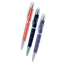 Στυλό μεταλλικό με καρώ κορμό (M 004638)