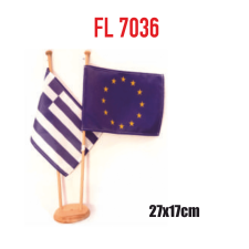 Διπλό επιτραπέζιο σημαιάκι (FL 7036)