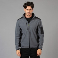 Ανδρική ζακέτα fleece δίχρωμη χωρίς κουκούλα Baktic (JRC 1700028)