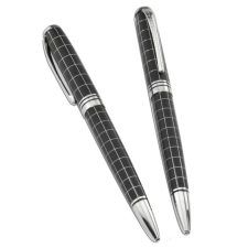 Στυλό μεταλλικό με καρώ κορμό (Μ 004354)