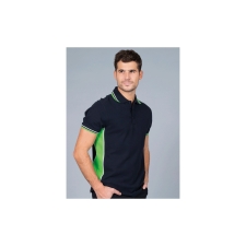 Men's cotton piqué polo shirt with striped Ankara design (JRC 0591459)