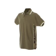 Men's cotton piqué polo shirt with striped Ankara design (JRC 0591459)