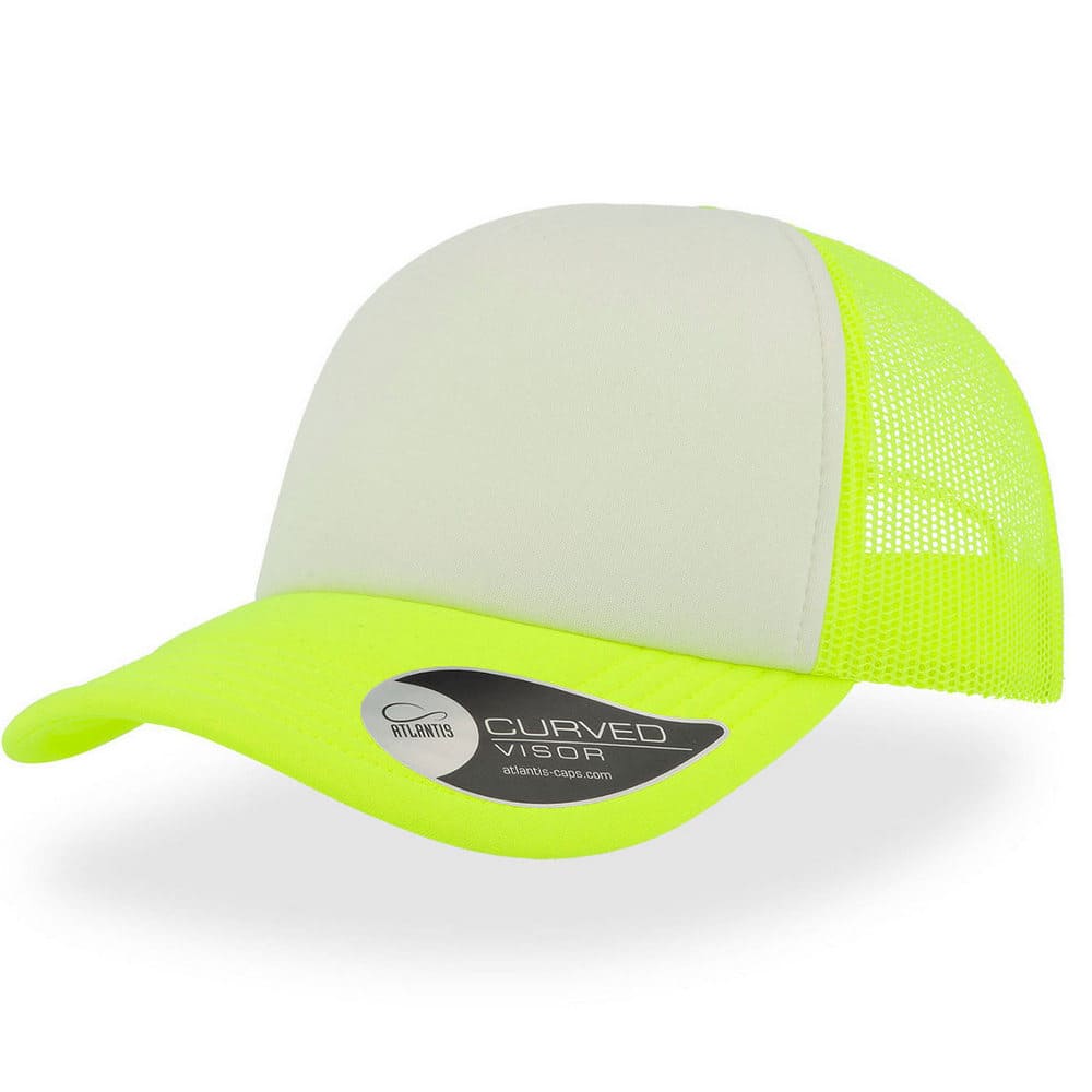 Καπέλο (RAPPER 8193) - Λευκό - Κίτρινο Φωσφοριζέ