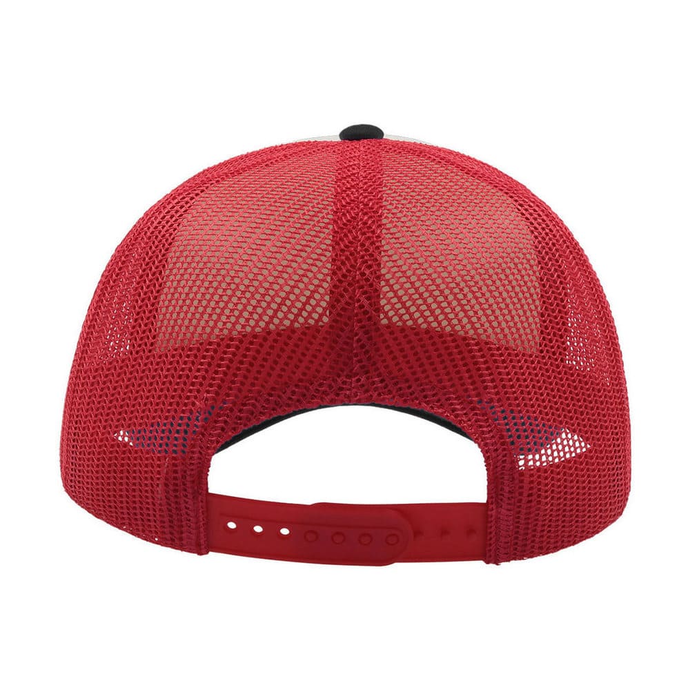 Καπέλο (RAPPER 8193) - Λευκό - Κόκκινο - Μαύρο - Πίσω