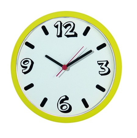 Ρολόι τοίχου στρόγγυλο  B 1940 Κίτρινο