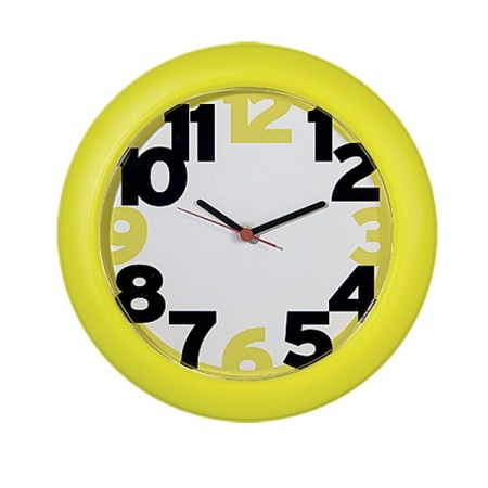 Ρολόι τοίχου στρόγγυλο B 1990 Κίτρινο