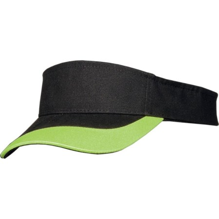 Καπέλο tennis δίχρωμο Β 2543 Μαύρο με λαχανί
