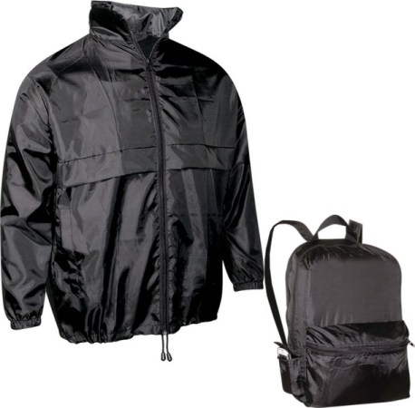 Μπουφάν αντιανεμικό Β 2669 Μαύρο