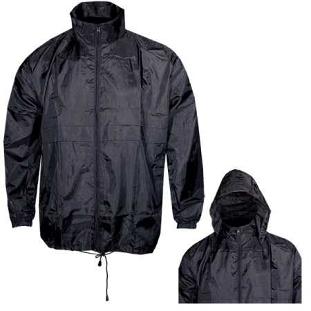 Μπουφάν αδιάβροχο B 2838 Mάυρο