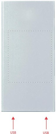 Power bank SOLAR  POWERFLAT (OM 1509) χώρος εκτύπωσης Ταμπανοτυπία