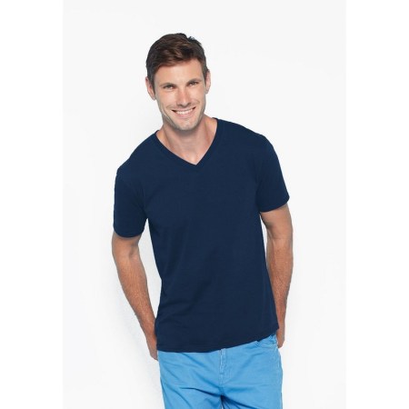 Μπλούζα μακό ανδρική  V 150gr  GILDAN - M 064100 Μπλε σκούρο