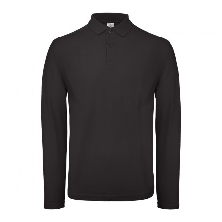  Aνδρικό polo  μακρυμάνικο (B&C PUI12) μάυρο