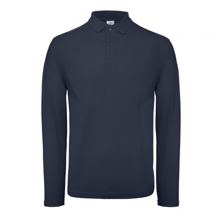  Aνδρικό polo  μακρυμάνικο (B&C PUI12) μπλέ σκούρο