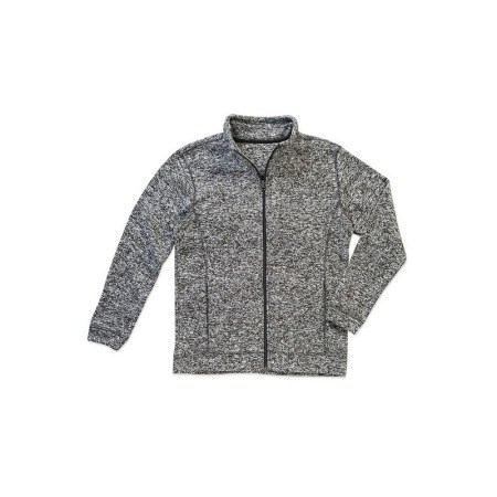 Ανδρική ζακέτα fleece Β ST5850 Σκούρο Γκρι