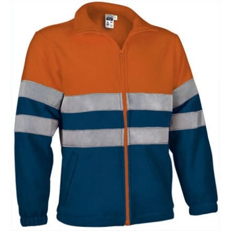 Fleece Jacket Ανακλαστικό - AIRPORT (VL 54800) - Orion Navy με Πορτοκαλί Φωσφοριζέ