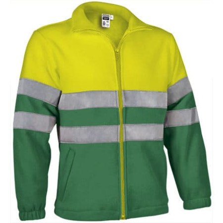 Fleece Jacket Ανακλαστικό - AIRPORT (VL 54800) - Πράσινο Αμαζονίου με Κίτρινο Φωσφοριζέ