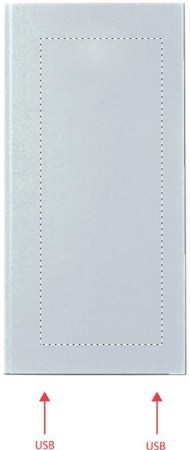 Power bank SOLAR  POWERFLAT (OM 1509) χώρος εκτύπωσης Ψηφιακό