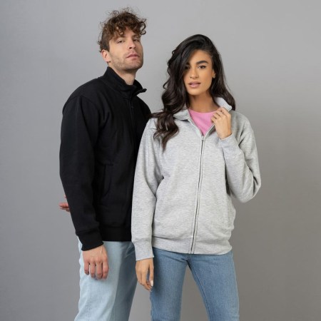 Unisex ζακέτα φούτερ χωρίς κουκούλα (About basics Deal - 00151)