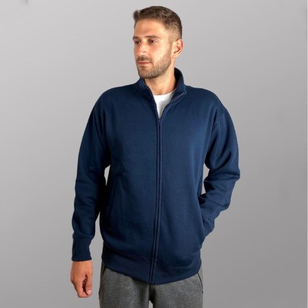 Unisex ζακέτα φούτερ χωρίς κουκούλα (About basics Deal - 00151) - French Navy