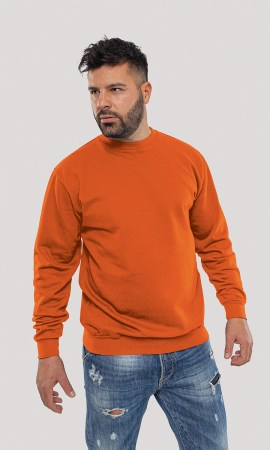 Φούτερ με στρογγυλή λαιμόκοψη (HIVER) πορτοκαλί