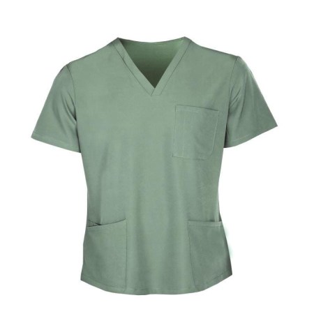 Ιατρική Μπλούζα Ελαστική Κοντομάνικη τύπου V (KA 00535) - Γκρι