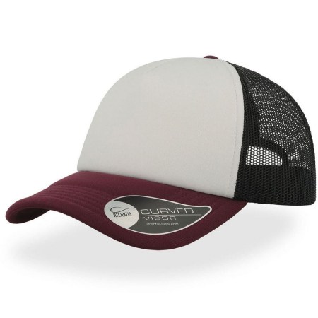 Καπέλο (RAPPER 8193) - Λευκό - Μαύρο - Μπορντώ