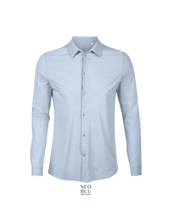 Ανδρικό μερσεριζέ πουκάμισο - Balthazar Men 03198 Ανοιχτό γαλάζιο