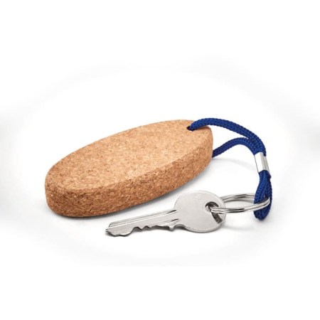 Μπρελόκ πλωτό με οβάλ φελλό (OM 1616) - Με κλειδί