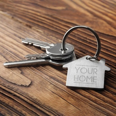 Μπρελόκ Μεταλλικό Αλουμινίου Σπιτάκι (TS 76139) - Με κλειδιά