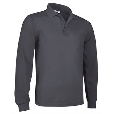 Μακρυμάνικο βαμβακερό polo (VL 55280 Predator) - Ανθρακί