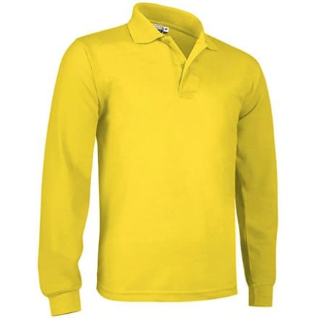 Μακρυμάνικο βαμβακερό polo (VL 55280 Predator) - Κίτρινο Λεμονί