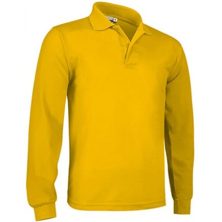 Μακρυμάνικο βαμβακερό polo (VL 55280 Predator) - Kίτρινο - Sunflower Yellow