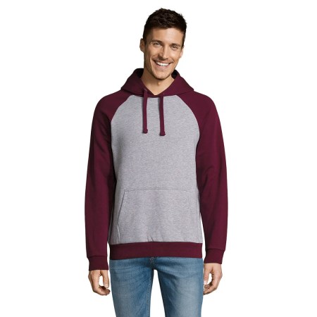 Unisex φούτερ (Seattle 02998) μπορντώ-γκρι