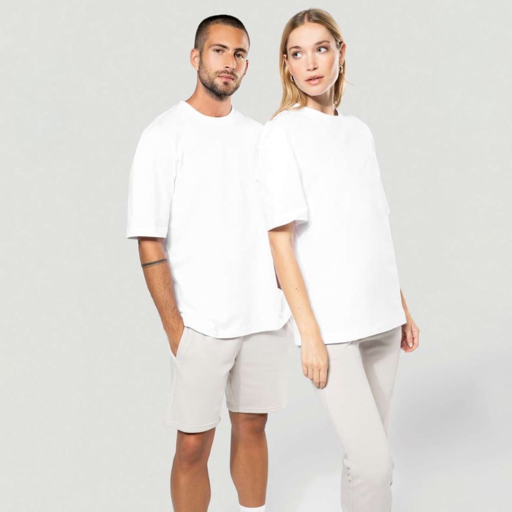 Κοντομάνικο Μπλουζάκι Oversized (KA 3008) - Λευκό σε άνδρα και γυναίκα