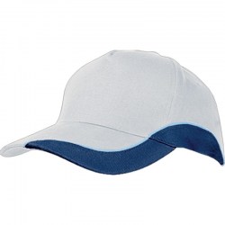 Καπέλο πεντάφυλλο δίχρωμο Β 2541  Λευκό με μπλε