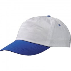 Καπέλο αμερικάνικο πεντάφυλλο B 2550 Λευκό με μπλε ρουά