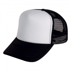 Καπέλο με δίχτυ B 2582 Λευκό με μαύρο