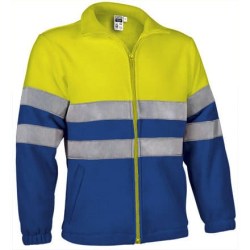 Fleece Jacket Ανακλαστικό - AIRPORT (VL 54800) - Έντονο Μπλε με Κίτρινο Φωσφοριζέ - Bluish Bue with Fluo Yellow