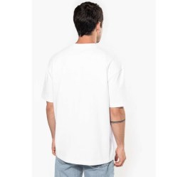 Κοντομάνικο Μπλουζάκι Oversized (KA 3008) - Λευκό σε άνδρα πίσω