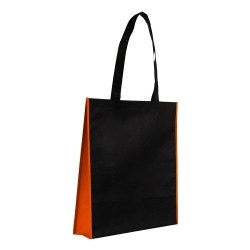 Τσάντα Aγοράς Monte Carlo 4060 - Μαύρη με Πορτοκαλί (πλάι)