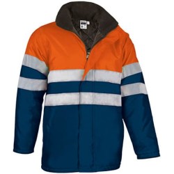 Αδιάβροχο Parka Με Κουκούλα Ανακλαστικό - TRAFFIC (VL 59720) - Orion Navy με Πορτοκαλί Φωσφοριζέ - Orion Navy with Fluo Orange
