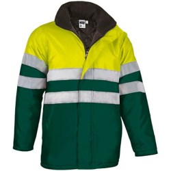 Αδιάβροχο Parka Με Κουκούλα Ανακλαστικό - TRAFFIC (VL 59720) - Κυπαρισσί με Κίτρινο Φωσφοριζέ - Bottle Green with Fluo Yellow