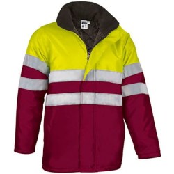 Αδιάβροχο Parka Με Κουκούλα Ανακλαστικό - TRAFFIC (VL 59720) - Μπορντό με Κίτρινο Φωσφοριζέ - Mahogany Garnet with Fluo Yellow