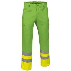 Vl 59660 Panteloni Ergasias Anaklastiko Fluo Yellow Apple Green