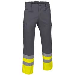 Vl 59660 Panteloni Ergasias Anaklastiko Fluo Yellow Charcoal Grey